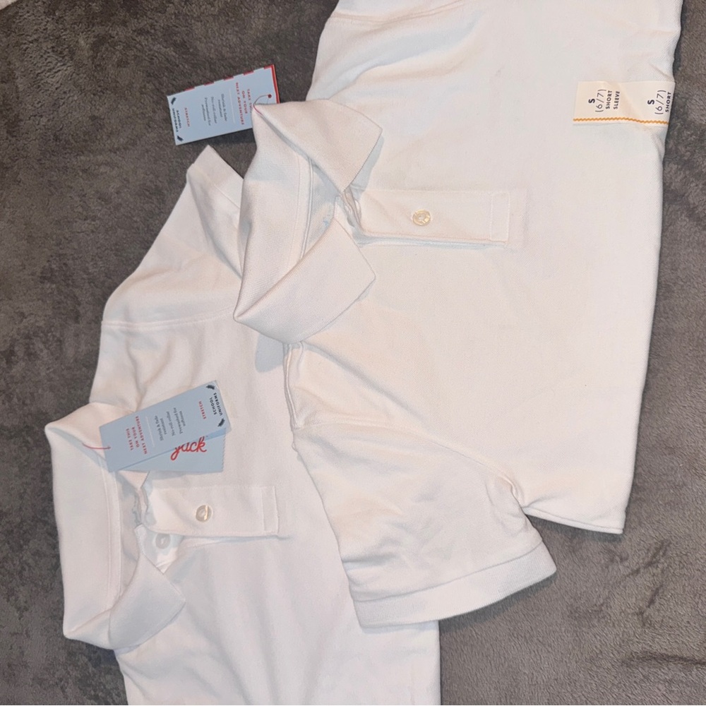 Cat & Jack White Polo Shirt Classic Design